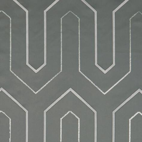 Clarke & Clarke Lusso Fabric Gatsby Fabric - Charcoal - F1072/03 - Image 1