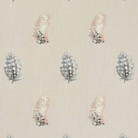 Clarke & Clarke Botanica Fabrics Plumis Fabric - Blush/Linen - F1082/01 - Image 1