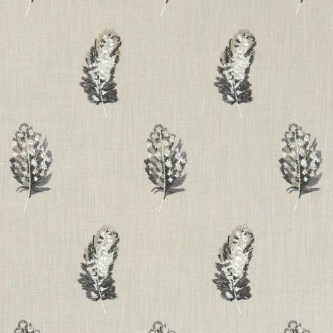 Clarke & Clarke Botanica Fabrics Plumis Fabric - Charcoal/Linen - F1082/02 - Image 1