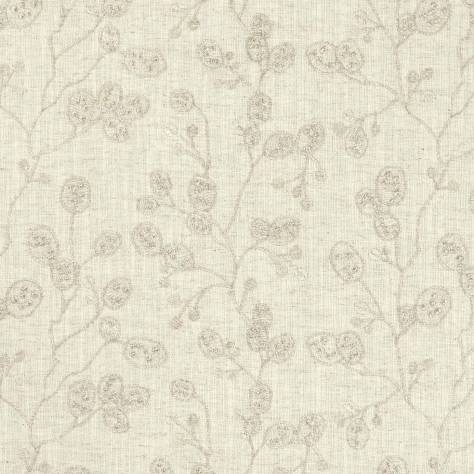 Clarke & Clarke Botanica Fabrics Honesty Fabric - Natural/Gilver - F1090/04