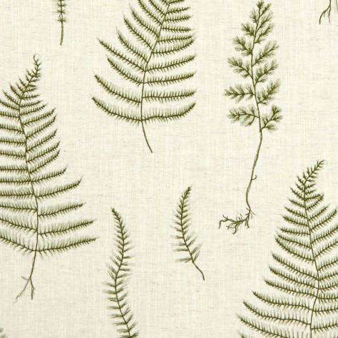 Clarke & Clarke Botanica Fabrics Lorelle Fabric - Natural/Forest - F1092/03