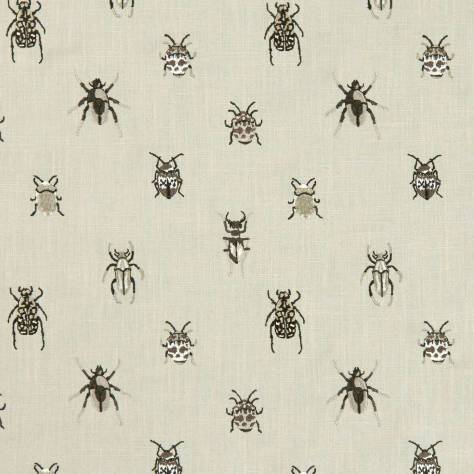 Clarke & Clarke Botanica Fabrics Beetle Fabric - Charcoal/Natural - F1095/01