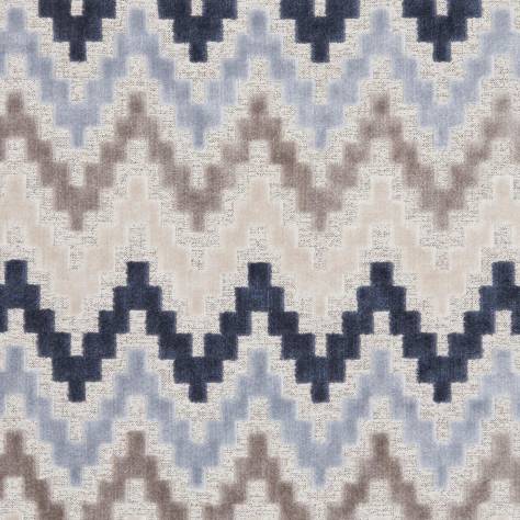 Clarke & Clarke Manhattan Fabric Empire Fabric - Denim - F1083/03 - Image 1