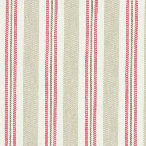 Clarke & Clarke Avebury Fabrics Alderton Fabric - Raspberry/Linen - F1119/05 - Image 1