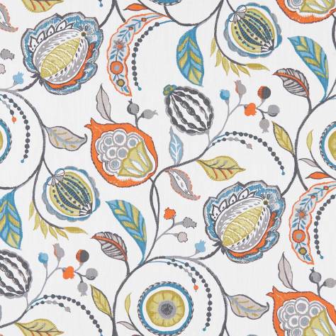 Clarke & Clarke Oriental Garden Fabrics Kayo Fabric - Spice - F1288/04 - Image 1
