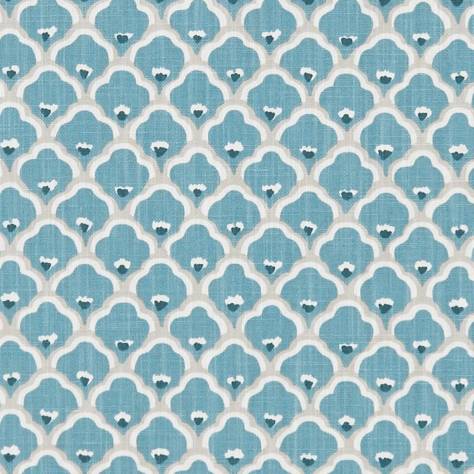 Clarke & Clarke Oriental Garden Fabrics Sensu Fabric - Denim - F1291/03 - Image 1