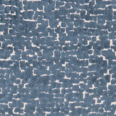 Clarke & Clarke Kaleidoscope Fabrics Mattone Fabric - Navy - F1241/05 - Image 1