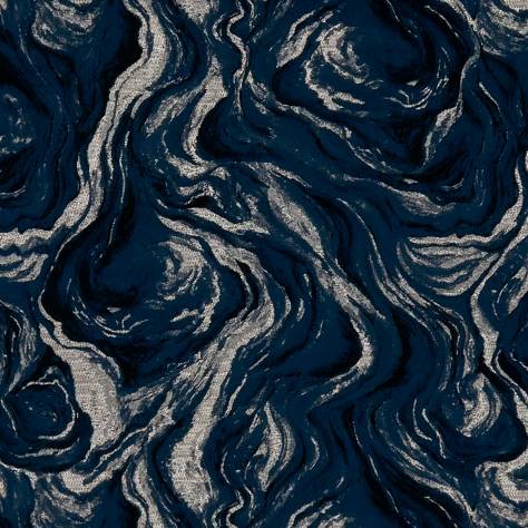 Clarke & Clarke Lusso 2 Fabrics Lavico Fabric - Midnight - F1248/03