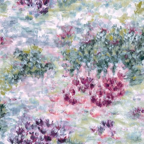 Clarke & Clarke Exotica Fabrics Fiore Fabric - Slate/Amethyst - F1298/05 - Image 1