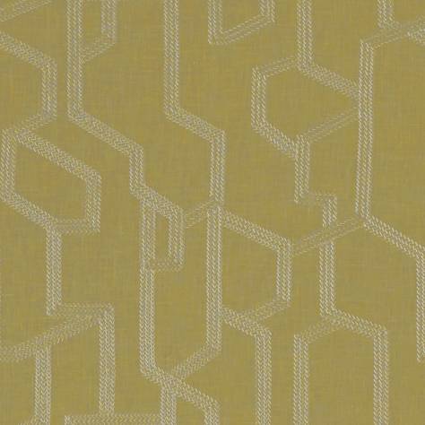 Clarke & Clarke Exotica Fabrics Labyrinth Fabric - Citron - F1300/02