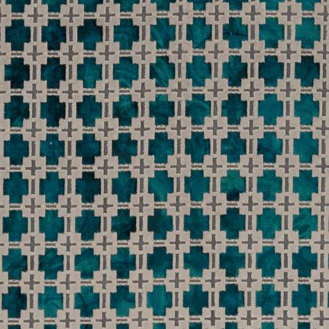 Clarke & Clarke Exotica Fabrics Maui Fabric - Kingfisher - F1302/01 - Image 1