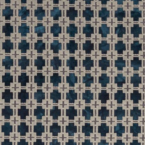Clarke & Clarke Exotica Fabrics Maui Fabric - Midnight - F1302/02 - Image 1