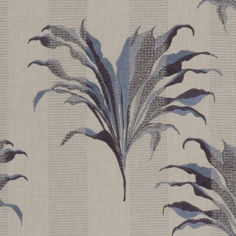 Clarke & Clarke Exotica Fabrics Palma Fabric - Denim/Midnight - F1303/03 - Image 1