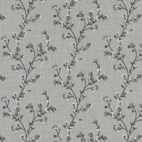 Clarke & Clarke Origins Fabrics Blossom Fabric - Charcoal - F1439/01