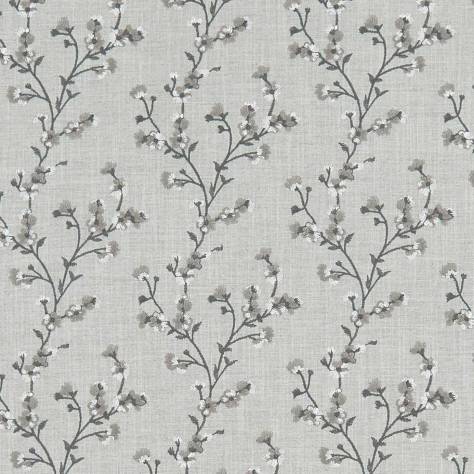 Clarke & Clarke Origins Fabrics Blossom Fabric - Silver - F1439/04