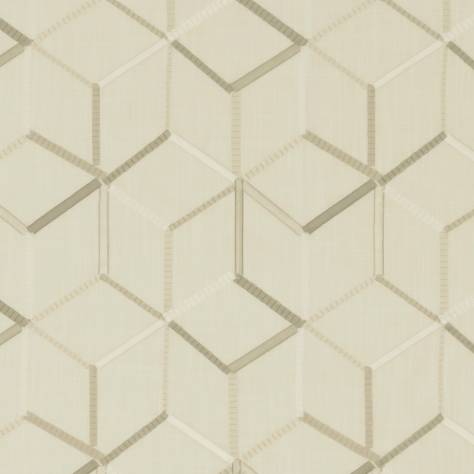 Clarke & Clarke Origins Fabrics Linear Fabric - Ivory - F1443/02 - Image 1