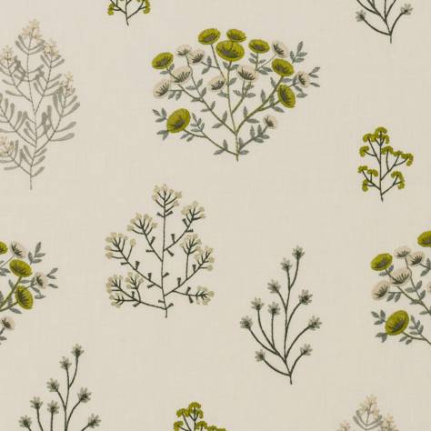 Clarke & Clarke Botanist Fabrics Floris Fabric - Chartreuse - F1431/02 - Image 1