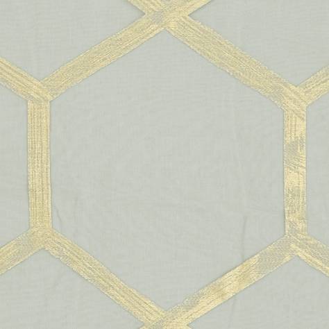 Clarke & Clarke Metalli Fabrics Forma Fabric - Charcoal / Gold - F1469/02