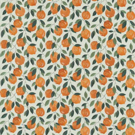 Clarke & Clarke Pomarium Fabrics Sicilian Fabric - Orange - F1508/02