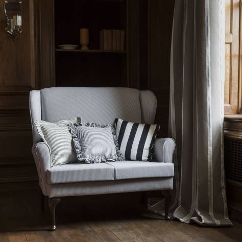 Clarke & Clarke Edgeworth Fabrics Knightsbridge Fabric - Charcoal/Linen - F1500/02 - Image 4