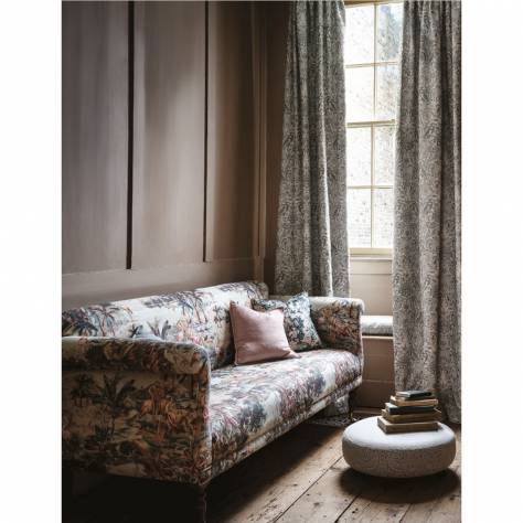 Clarke & Clarke Vintage Fabrics Lucienne Fabric - Rasberry/Linen - F1542/03 - Image 4