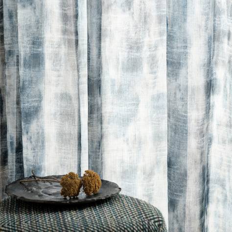 Clarke & Clarke Vardo Sheers Fabrics Bergen Fabric - Kingfisher - F1624/03