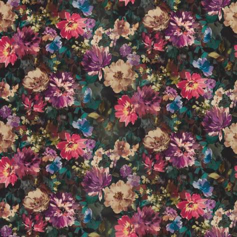 Clarke & Clarke Exotica 2 Fabrics Tahiti Fabric - Amethyst/Emerald - F1610/01 - Image 1