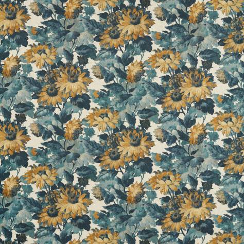 Clarke & Clarke Marianne Fabrics Sunforest Fabric - Denim/Linen - F1660/02