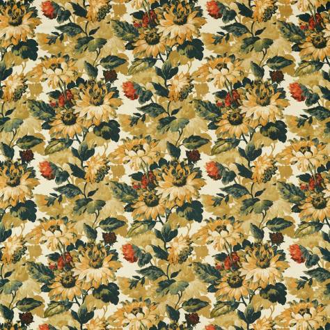 Clarke & Clarke Marianne Fabrics Sunforest Fabric - Olive/Russet - F1660/03 - Image 1
