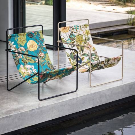 Clarke & Clarke Alfresco Indoor Outdoor Fabrics Passiflora Outdoor Fabric - Kingfisher - F1672/02 - Image 2