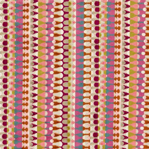 Clarke & Clarke Urban Fabrics Orpheus Fabric - Magenta/Peacock - F1687/02 - Image 1