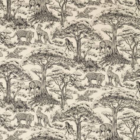 Clarke & Clarke Breegan Jane Fabrics Kisumu Fabric - Noir/Linen - F1710/04 - Image 1
