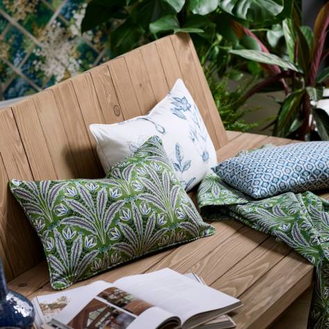 Clarke & Clarke Secret Garden Fabrics Attingham Fabric - Cobalt/Green - F1734/01 - Image 3