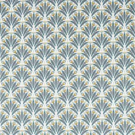 Clarke & Clarke Secret Garden Fabrics Attingham Fabric - Denim - F1734/02 - Image 1