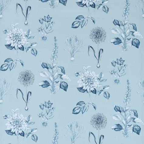 Clarke & Clarke Secret Garden Fabrics Roseraie Fabric - Denim - F1738/03 - Image 1