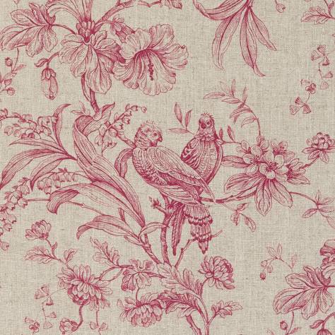 Clarke & Clarke Fairmont Fabrics Kellie Fabric - Raspberry - F0626/03