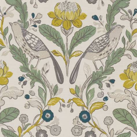 Studio G Sherwood Fabrics Orchard Birds Fabric - Forest/Chartreuse - F1316/02