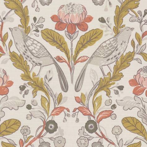 Studio G Sherwood Fabrics Orchard Birds Fabric - Ochre - F1316/03 - Image 1