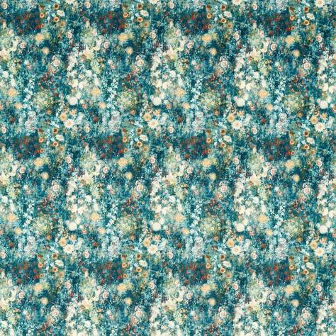 Studio G Country Escape Fabrics Rosedene Fabric - Denim/Spice - F1539/02 - Image 1