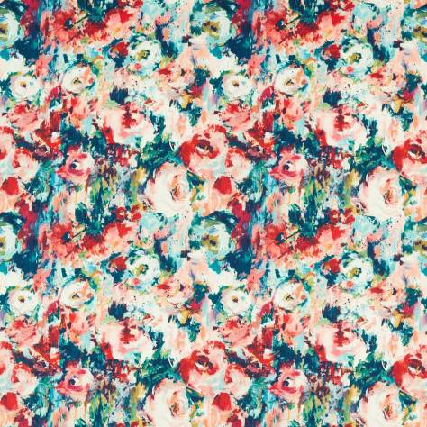 Studio G Floral Flourish Fabrics Kingsley Velvet Fabric - Midnight - F1573/01 - Image 1