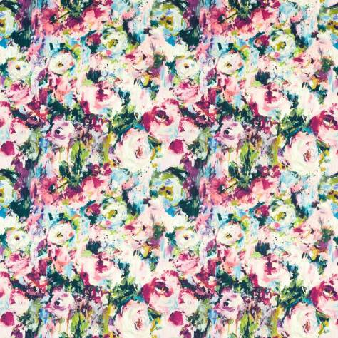 Studio G Floral Flourish Fabrics Kingsley Velvet Fabric - Noir - F1573/02 - Image 1