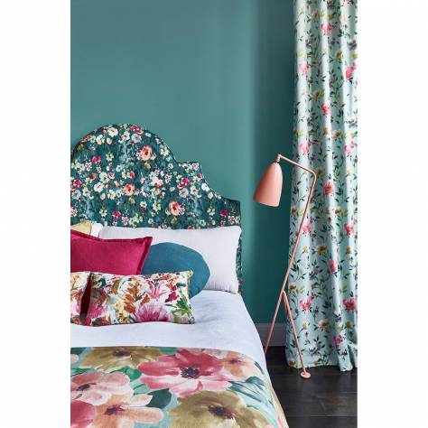 Studio G Floral Flourish Fabrics Wild Meadow Velvet Fabric - Mineral - F1575/03