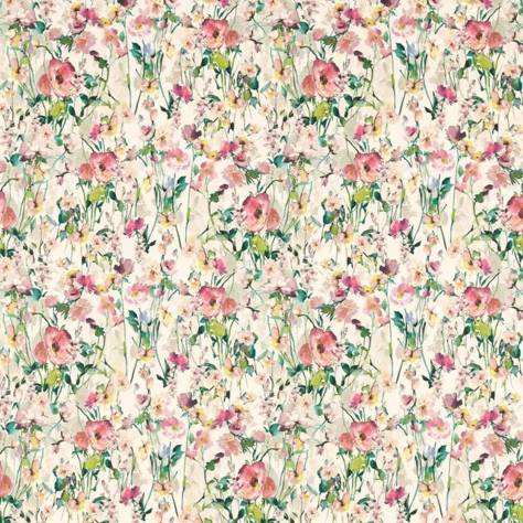 Studio G Floral Flourish Fabrics Wild Meadow Fabric - Blush - F1596/01 - Image 1