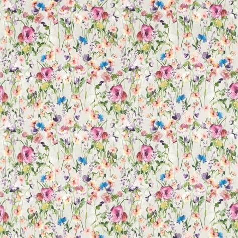Studio G Floral Flourish Fabrics Wild Meadow Fabric - Damson - F1596/02 - Image 1