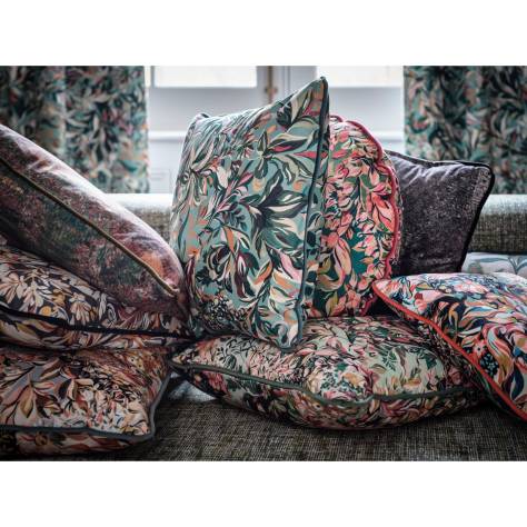 Studio G Ferndene Fabrics Aubrey Fabric - Forest/Raspberry - F1646/01 - Image 4