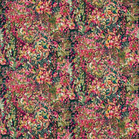 Studio G Ferndene Fabrics Aubrey Fabric - Forest/Raspberry - F1646/01 - Image 1
