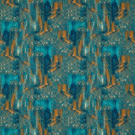 Studio G Ferndene Fabrics Hillcrest Fabric - Teal/Spice - F1649/05 - Image 1