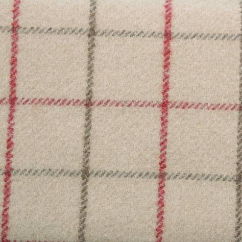 Porter & Stone Balmoral Fabrics Bamburgh Fabric - Cranberry - BAMBURGHCRANBERRY