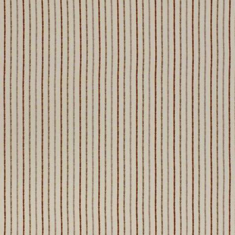 Porter & Stone Santa Cruz Fabrics Maya Stripe Fabric - Burnt Orange - MAYASTRIPEBURNTORANGE