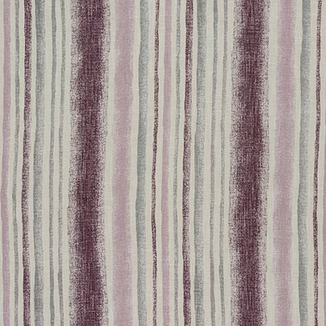 Fryetts Como Fabrics Garda Stripe Fabric - Grape - GARDAGRAPE - Image 1